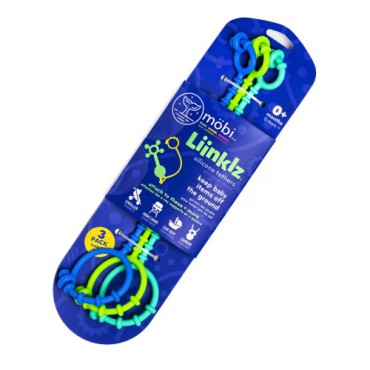 Liinklz - Zestaw Trzech Silikonowych Pasków do Zabawek. Niebieskie Mobi - 7
