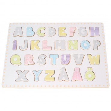 Drewniane puzzle alfabet abecadło Jabadabado