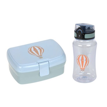 Zestaw na lunch Lunchbox + Tritanowa butelka - bidon 460 ml Tiny Drivers Balon Lassig - 10