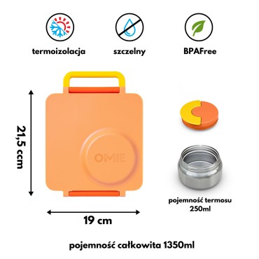 Omiebox lunch box z termosem Poppy Orange Omie - 7