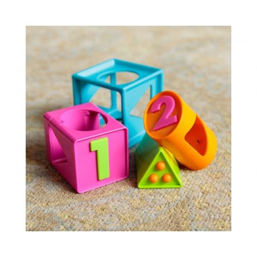 Sześcian Mądrali 1-2-3  Smarty Cube Fat Brain Toys