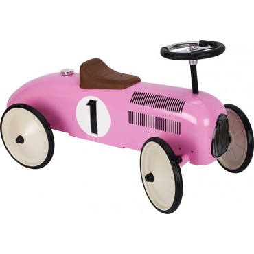 Metalowy pojazd wyścigowy różowy Goki
