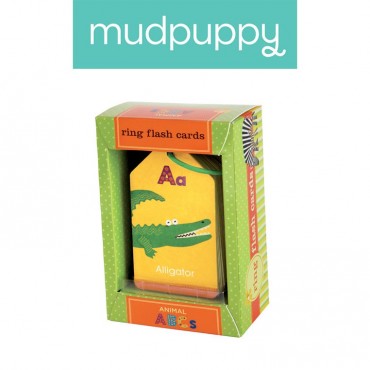 Karty do nauki alfabetu i literek Fiszki Zwierzęta 1+ Mudpuppy