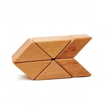 Drewniane klocki magnetyczne Pocket Pouch Prism 6szt Mahogany Tegu
