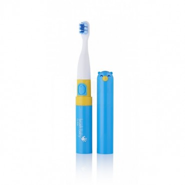 Go-KIDZ Electric Travel Toothbrush podróżna szczoteczka soniczna z naklejkami dla dzieci niebieska Brush-Baby