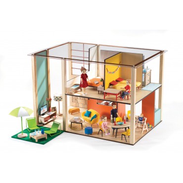 Drewniany domek dla lalek Cubic Djeco