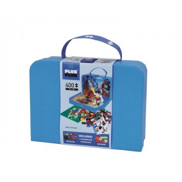 Plus Plus Mini 400 - kartonowa walizka niebieska
