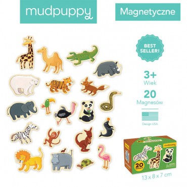 Mudpuppy Zestaw magnesów Zwierzęta z zoo 20 elementów