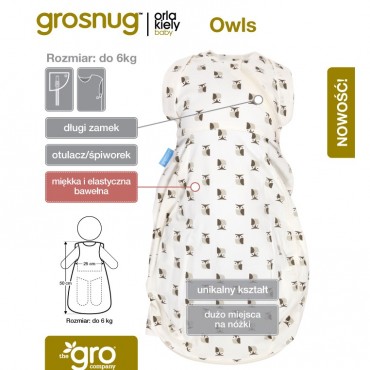Otulacz-śpiworek Grosnug Orla Kiely Owls Gro Company