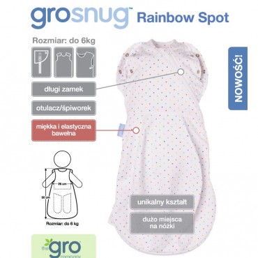 Otulacz-śpiworek Grosnug Rainbow Spot Gro Company