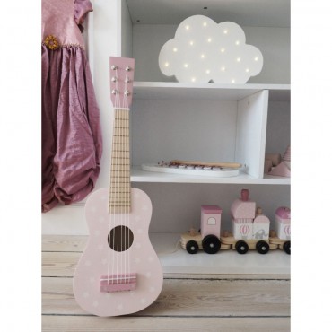 Drewniana gitara pastelowy różowy Jabadabado