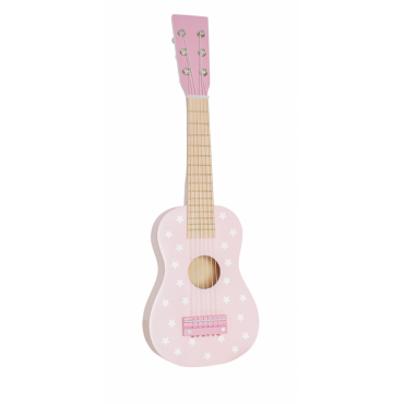 Drewniana gitara pastelowy różowy Jabadabado
