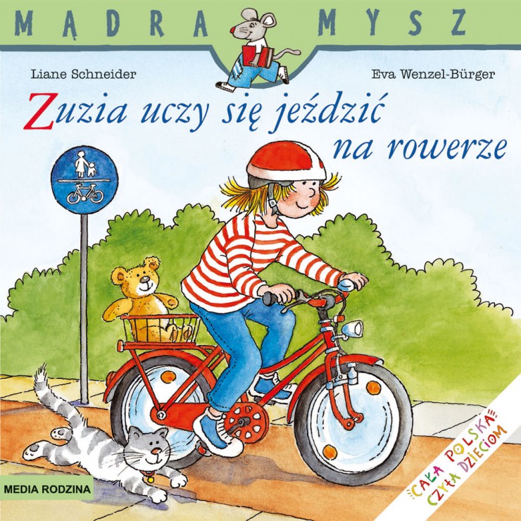 Zuzia uczy się jeździć na rowerze Mądra Mysz Wydawnictwo Media Rodzina - 1