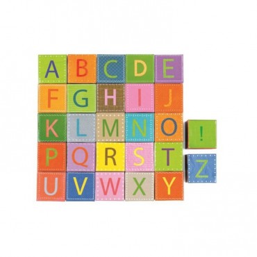 Klocki puzzle 6w1 Alfabet Janod