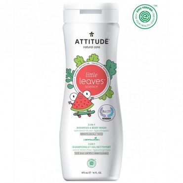 Attitude, Płyn do mycia i szampon 2w1, Arbuz i Kokos, Little Ones, 473 ml