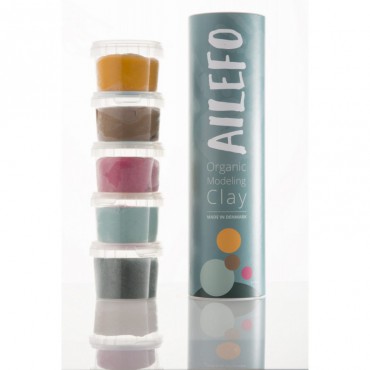 Ailefo, Organiczna Ciastolina, mała tuba, 5 kolorów po 100g