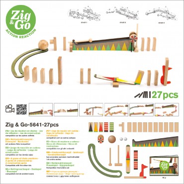 Zestaw Zig & Go-27 elementów Djeco - 2
