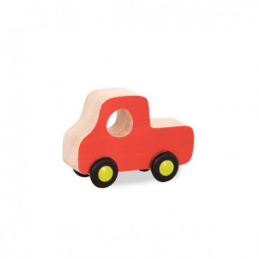 Free Wheee-lees – drewniane mini autko ciężarówka pomarańczowa B.Toys