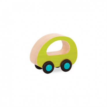 Free Wheee-lees – drewniane mini autko garbusek zielony B.Toys