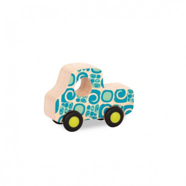 Free Wheee-lees – drewniane mini autko ciężarówka kolorowa B.Toys