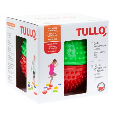 Półkule sensoryczne 2szt czerwone-zielone Tullo