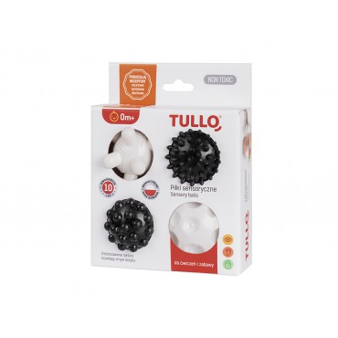 Piłki sensoryczne czarno-białe 4 szt. Tullo