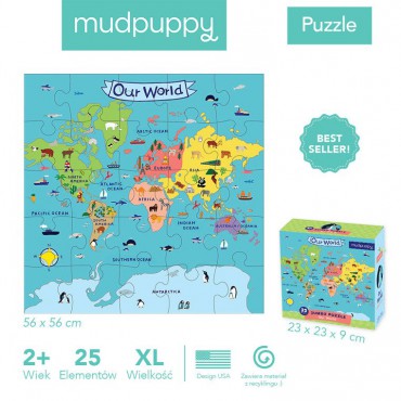 Puzzle podłogowe Jumbo Nasz Świat 25 elementów 2+ Mudpuppy