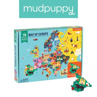 Puzzle Mapa Europy z elementami w kształcie państw 5+ Mudpuppy - 3