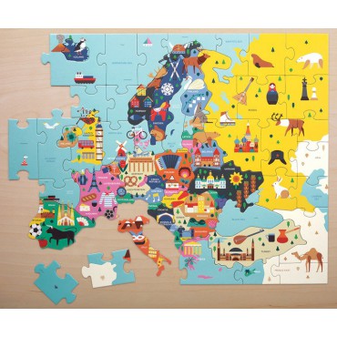 Puzzle Mapa Europy z elementami w kształcie państw 5+ Mudpuppy - 4