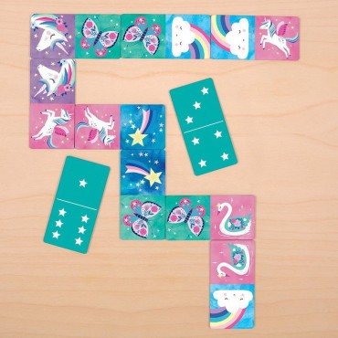 Gra Domino Magiczne jednorożce 28 elementów Mudpuppy