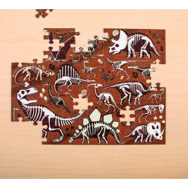 Puzzle dwustronne Dinozaury 100 elementów Mudpuppy - 5