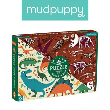 Puzzle dwustronne Dinozaury 100 elementów Mudpuppy - 11