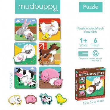 Pierwsze puzzle I Love You Rodzice i dzieci Farma Mudpuppy
