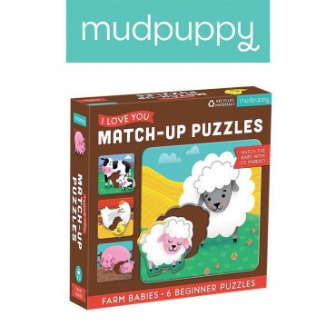 Pierwsze puzzle I Love You Rodzice i dzieci Farma Mudpuppy