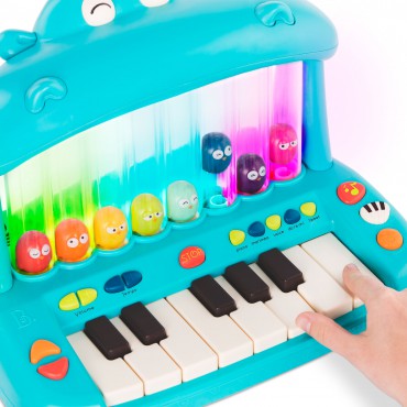 Hippo Pop Play Piano – Keyboard ze skaczącymi ptaszkami B.Toys - 3
