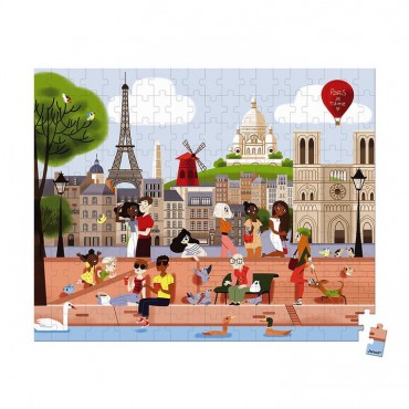 Puzzle w walizce Paryż 200 elementów 7+ Janod