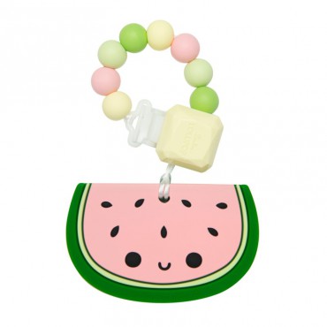 Gryzak silikonowy z zawieszką Watermelon Loulou LOLLIPOP