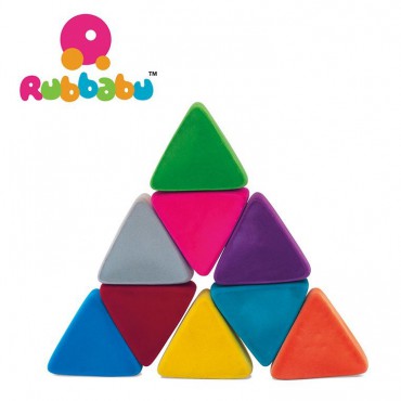Układanka edukacyjno - sensoryczna trójkąty Rubbabu