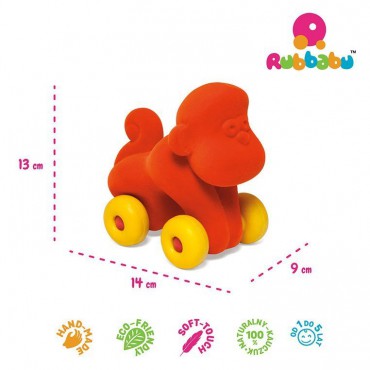 Małpka pojazd sensoryczny pomarańczowy Rubbabu