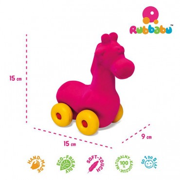 Żyrafa pojazd sensoryczny różowy Rubbabu