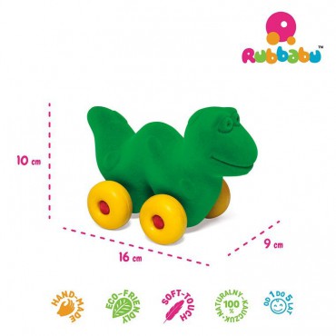 Dinozaur pojazd sensoryczny zielony Rubbabu - 3