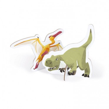 Puzzle edukacyjne z figurkami 3D Dinozaury 200 el. 6+ Janod - 10