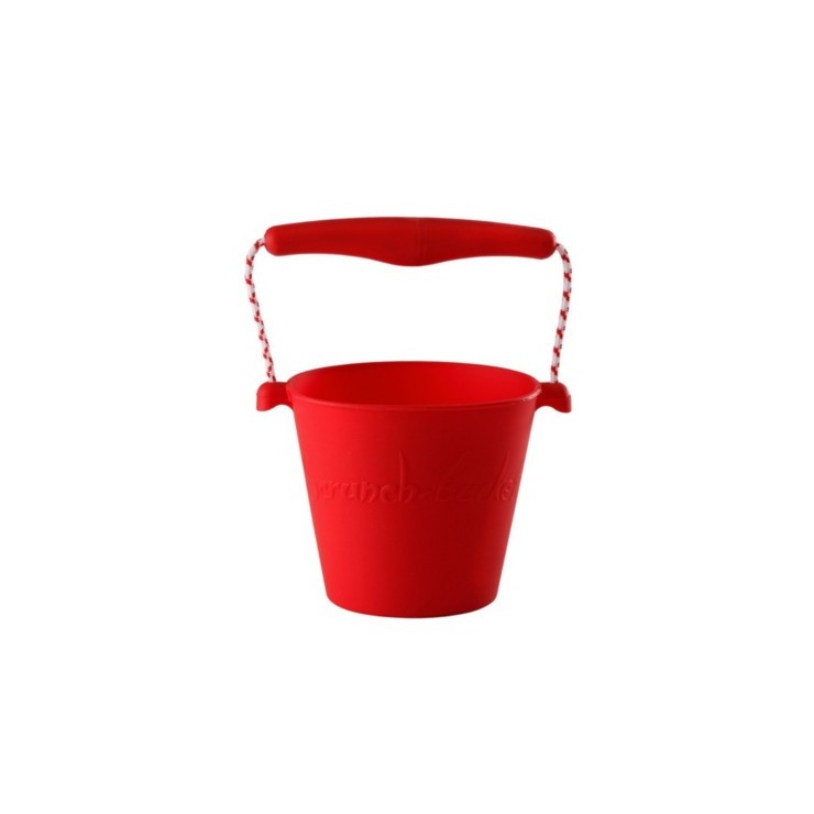 Scrunch-bucket Zwijane wiaderko silikonowe czerwone Funkit World