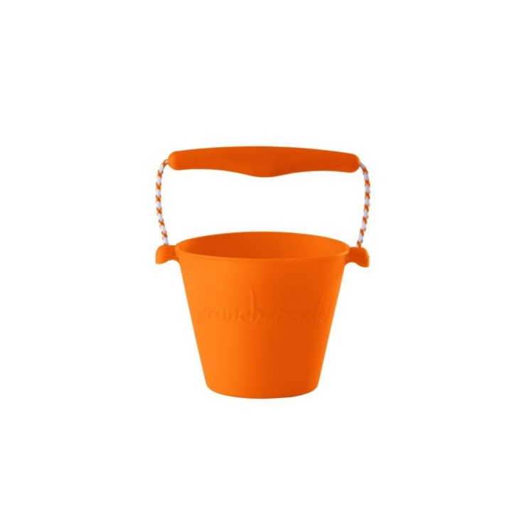 Scrunch-bucket Zwijane wiaderko silikonowe pomarańczowe Funkit World