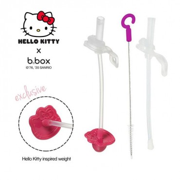 Słomki zapasowe i szczoteczka do bidonu 2 szt Hello Kitty Pop Star b.box