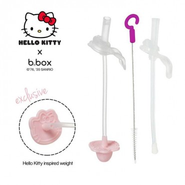 Słomki zapasowe i szczoteczka do bidonu 2 szt Hello Kitty Candy Floss b.box