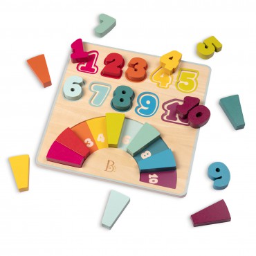 Counting Rainbows – Tęczowe cyferki – drewniana układanka edukacyjna B.Toys - 1