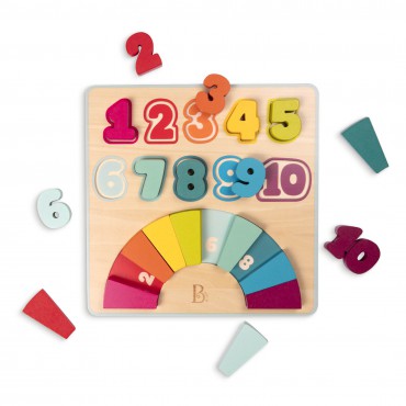 Counting Rainbows – Tęczowe cyferki – drewniana układanka edukacyjna B.Toys - 4