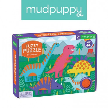 Puzzle sensoryczne z miękkimi aplikacjami Dinozaury 42 elementy 3+ Mudpuppy