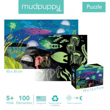 Puzzle świecące w ciemności Pod wodą 100 elementów 5+ Mudpuppy - 4